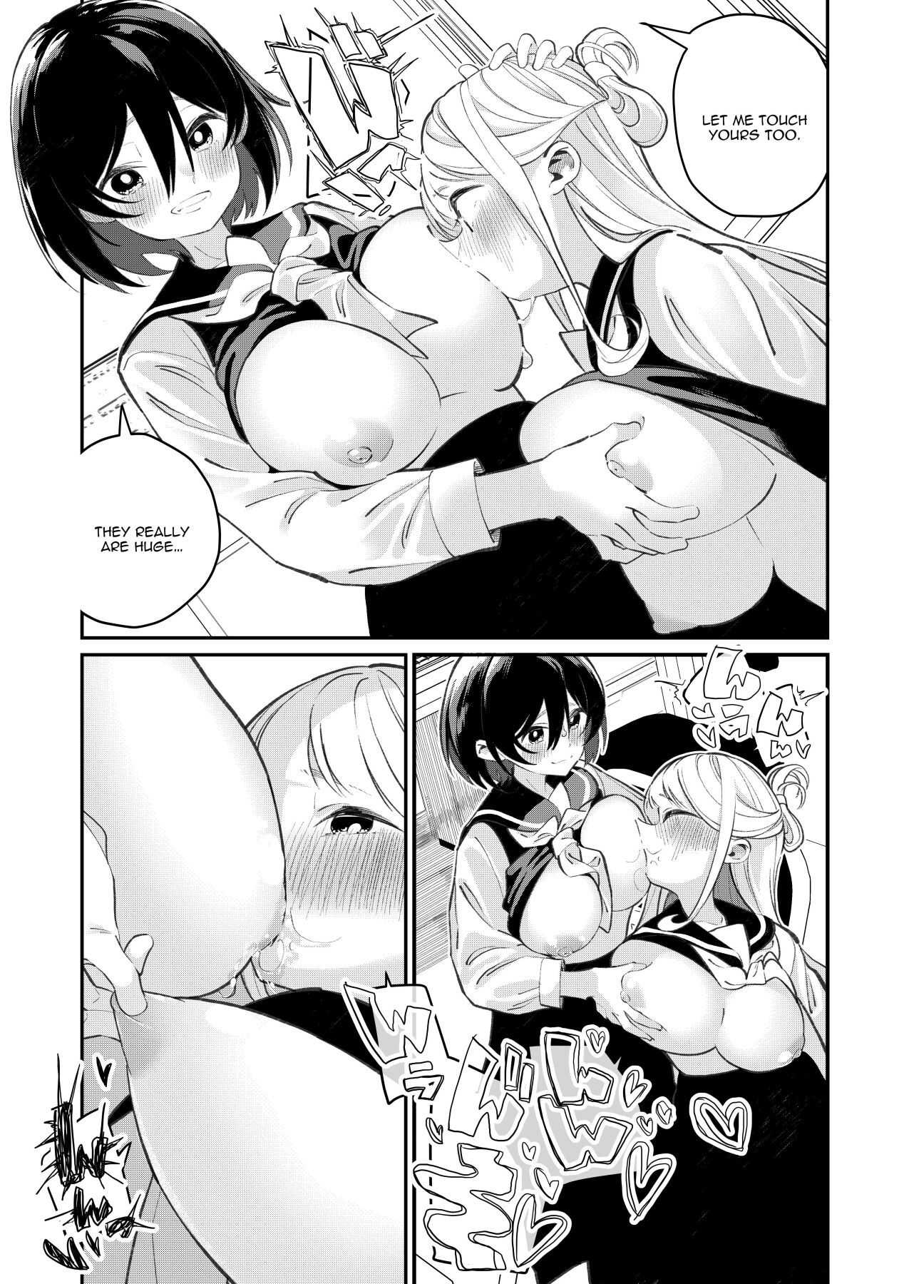 Hentai Manga Comic-Titititititty Breasty Lesbian Joint Publication-Read-13